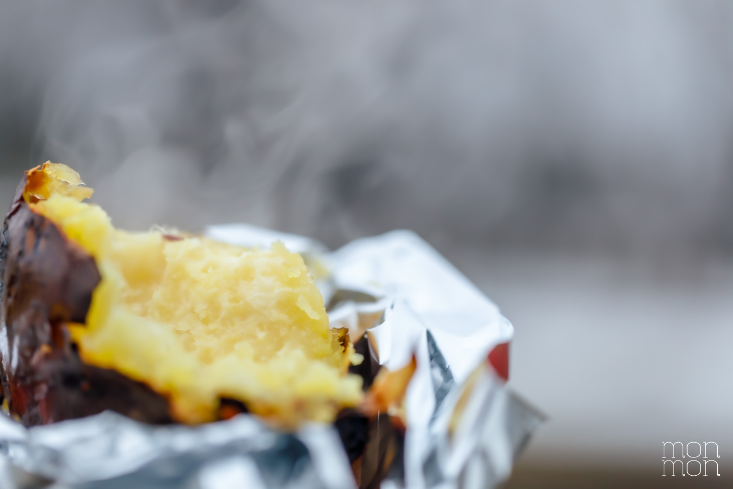 ファミリーパーク追分オートキャンプ場焼き芋
